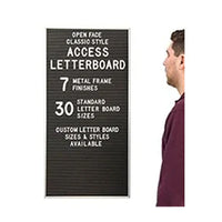 Open Face 24 x 36 Classic Metal Framed Black Vinyl Letter Board