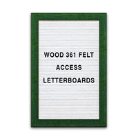 Access Letterboard 11 x 17 Open Face 361 Wood Framed FELT Letter Board