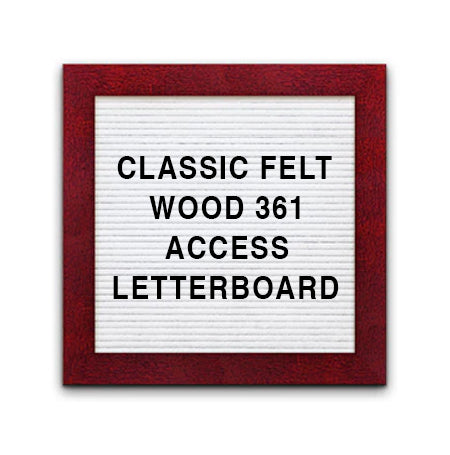 Access Letterboard 30 x 30 Open Face 361 Wood Framed FELT Letter Board