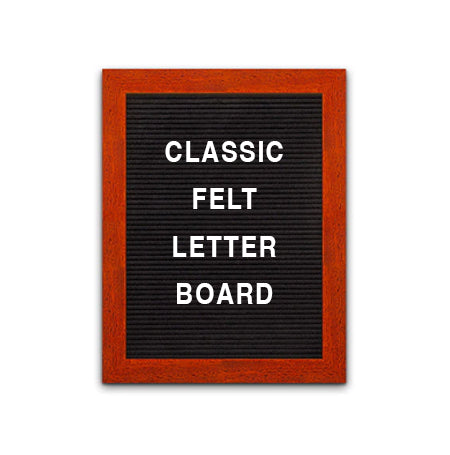 Access Letterboard 8 x 10 Open Face 361 Wood Framed FELT Letter Board