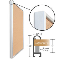 Access Cork Board™ 12" x 16" DEEP STYLE Open Face Designer 43 Metal Framed Bulletin Board
