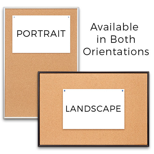 Access Cork Board™ 12" x 16" DEEP STYLE Open Face Designer 43 Metal Framed Bulletin Board