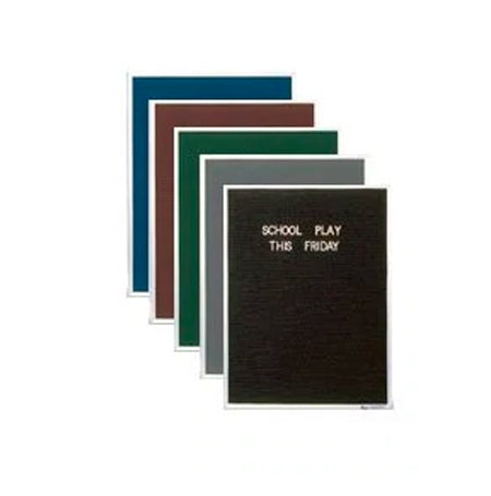 Open Face Framed Felt Letter Board 12x60 with Silver Trim Frame