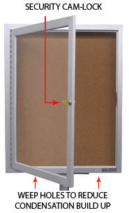 Outdoor Enclosed Bulletin Board Stand 8 1/2 x 11