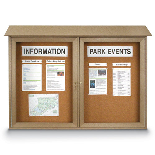 Outdoor Message Center 48x48 (Shown in Sand) (2-DOORS)