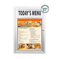 Outdoor Enclosed Menu Swing Cases with Header (Single Door)