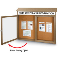 60x36 Message Center Hinged with 2 Doors (OPEN VIEW)
