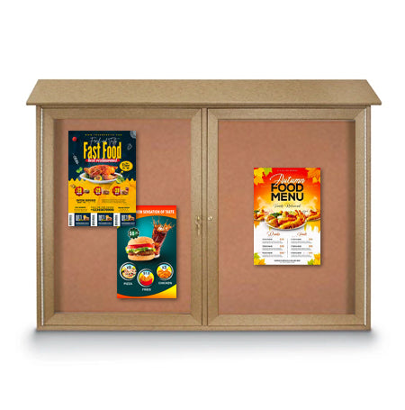 Outdoor Message Center 60" x 36" with 2 Doors