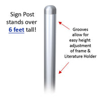 POSTO-STAND™ Quick Change Slide-in Poster Display 22"x 56" with 2 Frames for Double-Sided Viewing