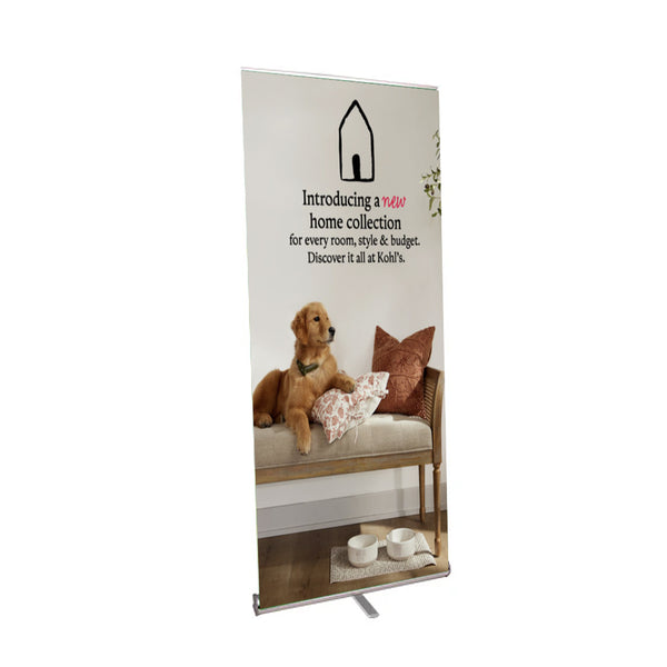 CYPRESS Retractable Banner Stand 35.5" Wide Banner | Portable Single-Sided Adjustable Bannerstand