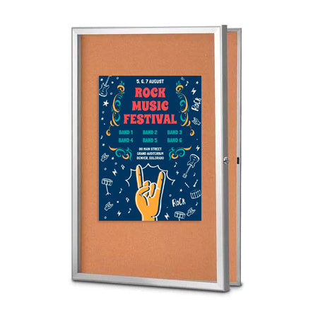 Super Slim Enclosed Bulletin Boards with Radius Edge Corners 10 Sizes