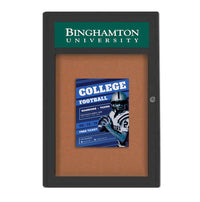 Indoor Enclosed Bulletin Boards 11 x 17 with Header (Radius Edge)