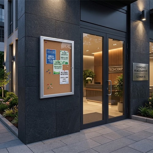 27 x 40 Outdoor Enclosed Bulletin Boards (Radius Edge)