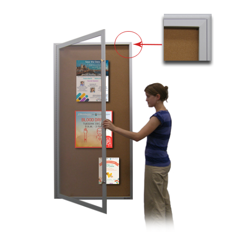 Extra Large Indoor Enclosed Bulletin Boards | Wall SwingCase with Radius Edge Corners 15+ Sizes