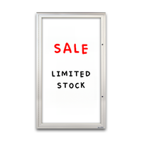 EXTREME WeatherPlus Extra Large Outdoor Dry Erase Marker Board SwingCases | White Magnetic Porcelain Steel