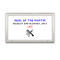 EXTREME WeatherPlus Extra Large Outdoor Dry Erase Marker Board SwingCases | White Magnetic Porcelain Steel