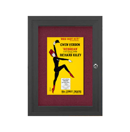 Indoor Enclosed Bulletin Board Display Case 18x24 | Wall Mount, Single Door, Lockable Metal Display Case with 4 Finishes