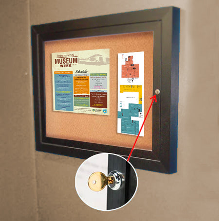 Indoor Enclosed Bulletin Boards 19 x 31 (Single Door)