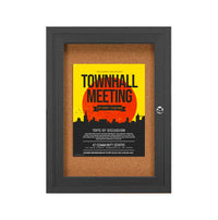 Indoor Enclosed Bulletin Boards 19 x 31 (Single Door)
