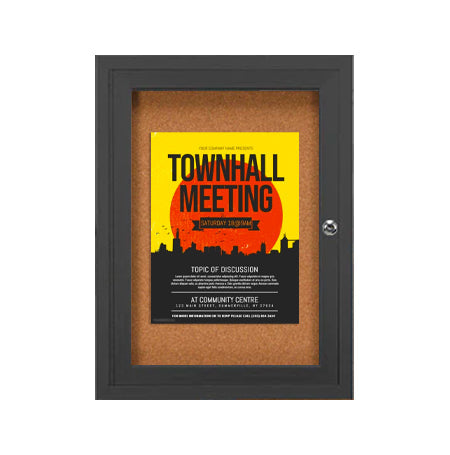 Indoor Enclosed Bulletin Boards 19 x 31 (Single Door)