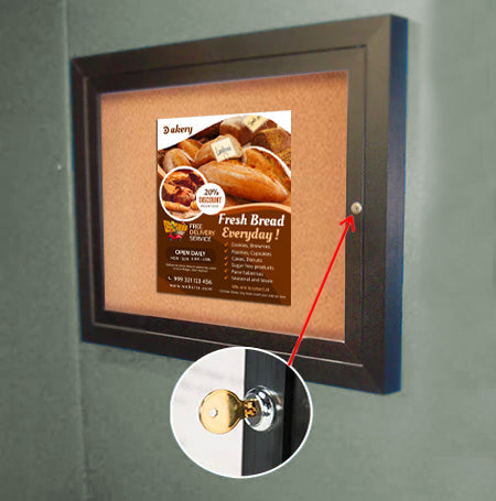 Indoor Enclosed Bulletin Boards 36 x 36 (Single Door)