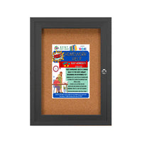Indoor Enclosed Bulletin Board 8.5x11 | Wall Mount, Single Door Metal Display Case with 4 Finishes