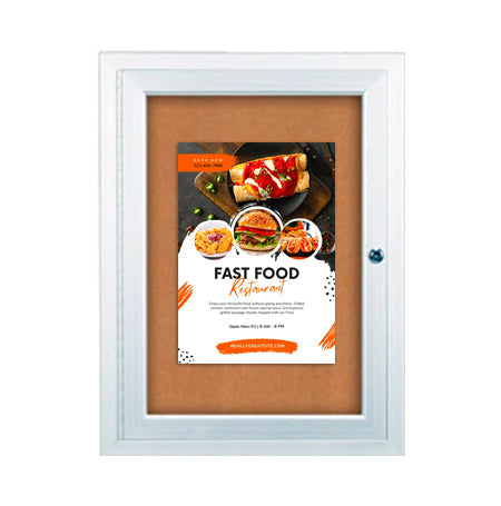 36 x 36 Indoor Enclosed Bulletin Boards with Light (Single Door)