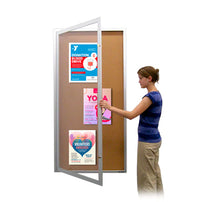 Extra Large 36 x 84 Indoor Enclosed Bulletin Board Swing Cases (Single Door)