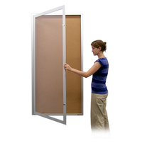 Extra Large 24 x 60 Indoor Enclosed Bulletin Board Swing Cases (Single Door)