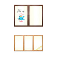 Indoor Enclosed Wood Framed Marker Boards with LED Lights 2 and 3 Door