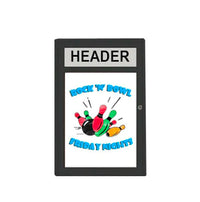 Indoor Dry Erase Marker Board SwingCases with Light | Magnetic Porcelain on Steel White Board Surface | Locking Display Cases