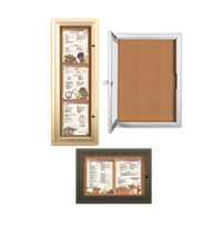 Indoor Enclosed Menu Cases with Lights (8 1/2" x 11" Portrait Menus)