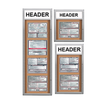 Indoor Menu Cases with Header + Rounded Corners | Display 8.5 x 11 Landscape Size Menus