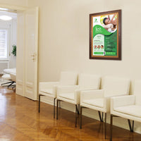 Indoor Poster Wood Display Cases with LED Lights | Single Locking Door in 3 Hardwood Finishes, 12+ Sizes