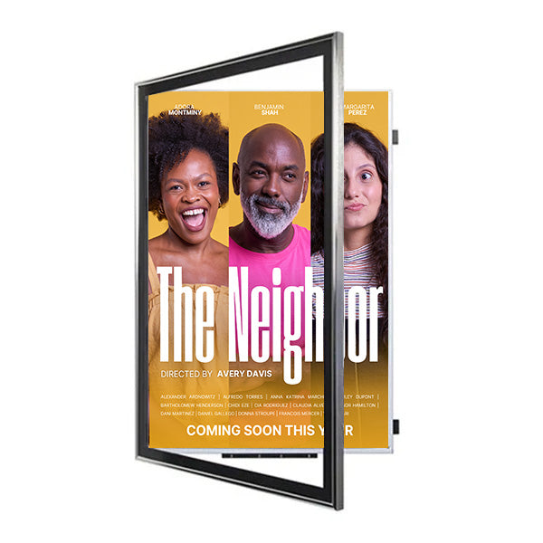 30x40 Poster Frame | SwingFrame Classic Metal Poster Display Frame | Swing Open, Quick Changing