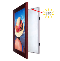 Wide Wood SwingFrame LED Light Boxes (Edge-Lit)