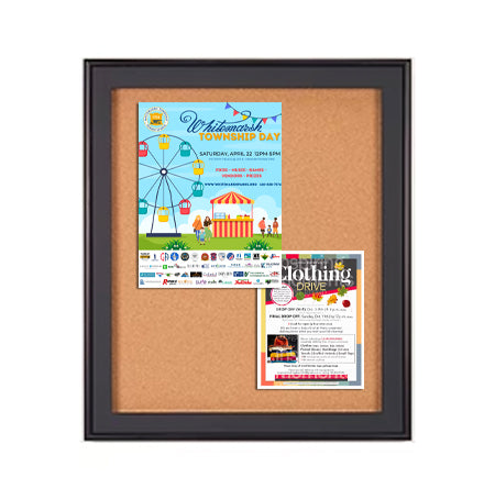 SwingFrame Designer 20 x 20 Enclosed Bulletin Board | Classic Metal Display Frame