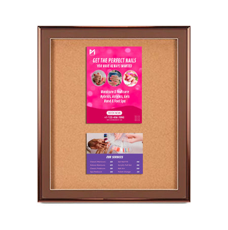 Designer Metal 20" x 30" Enclosed Bulletin Board SwingFrames