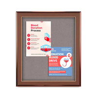 Designer Metal 24" x 24" Enclosed Bulletin Board SwingFrames