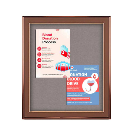 Designer Metal 24" x 24" Enclosed Bulletin Board SwingFrames