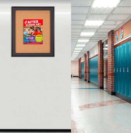 Designer Metal 24" x 24" Enclosed Bulletin Board SwingFrames