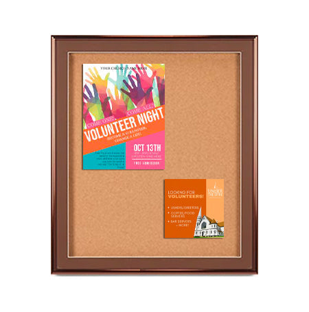Designer Metal 42" x 42" Enclosed Bulletin Board SwingFrames