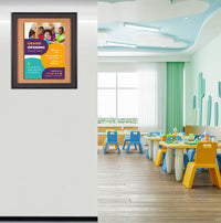 Designer Metal 42" x 42" Enclosed Bulletin Board SwingFrames