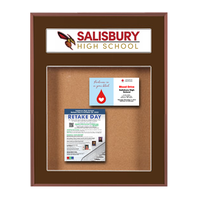 Designer 24 x 24 Metal Bulletin Board SwingFrames with Header & Lights