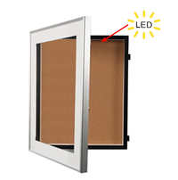 36 x 36 Designer Metal Bulletin Board SwingFrames with Lights