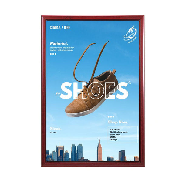 SwingFrame Designer 11x14 Frame with 3-Step Wood #353 Profile | Swing Open, Quick Change