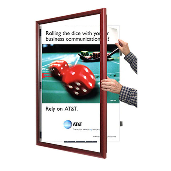 SWING-OPEN & SWING CLOSE FOR EASY POSTER CHANGES
