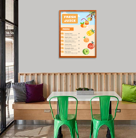 SwingFrame Changeable Wood 361 Restaurant Menu Display Frames