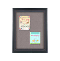 Designer Wood 11" x 17" Enclosed Cork Bulletin Board SwingFrame, Swing Open, Quick Change