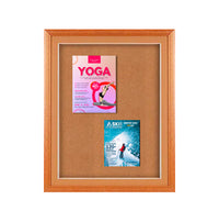 Designer Wood 12" x 18" Enclosed Bulletin Board SwingFrames